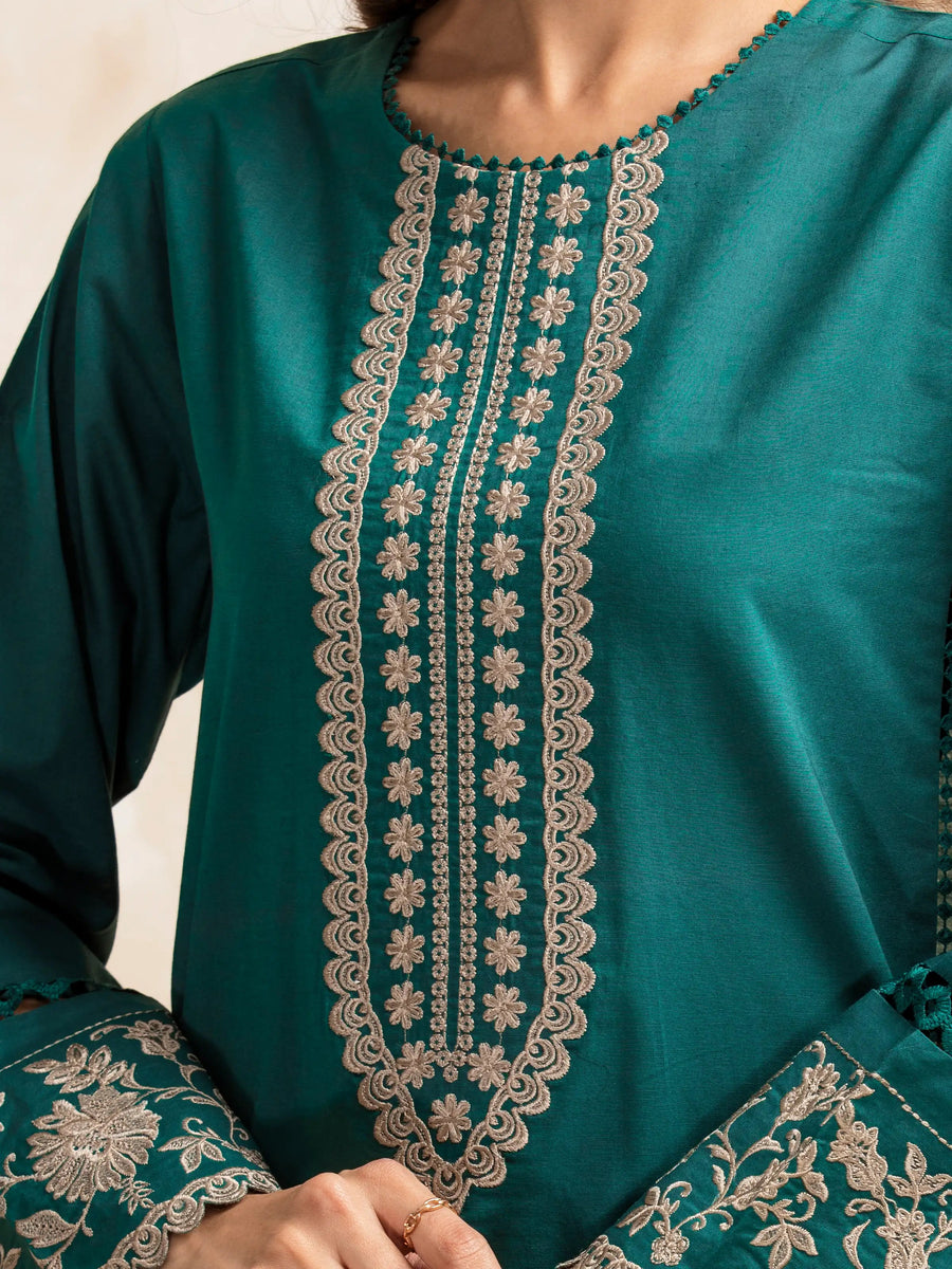 edenrobe Premium Festive Unstitched Cambric 3Pc Suit EWU5V2-31031
