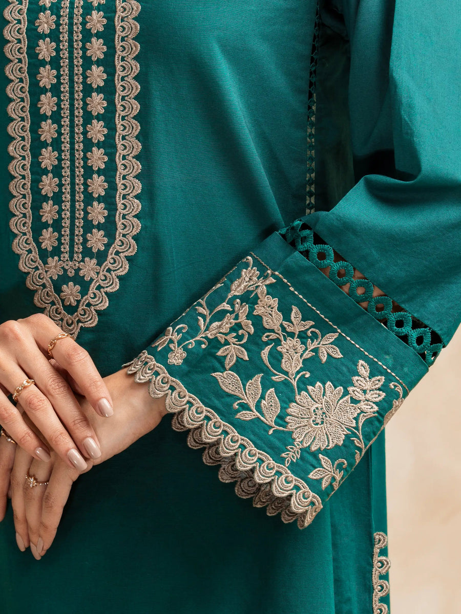 edenrobe Premium Festive Unstitched Cambric 3Pc Suit EWU5V2-31031