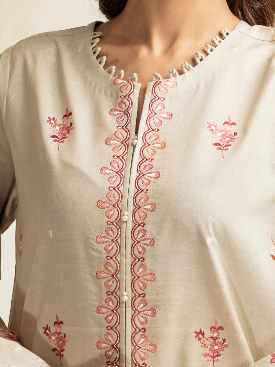 edenrobe Premium Festive Unstitched Cambric 3Pc Suit EWU5V2-31032