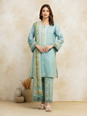 edenrobe Premium Festive Unstitched Cambric 3Pc Suit EWU5V2-31034