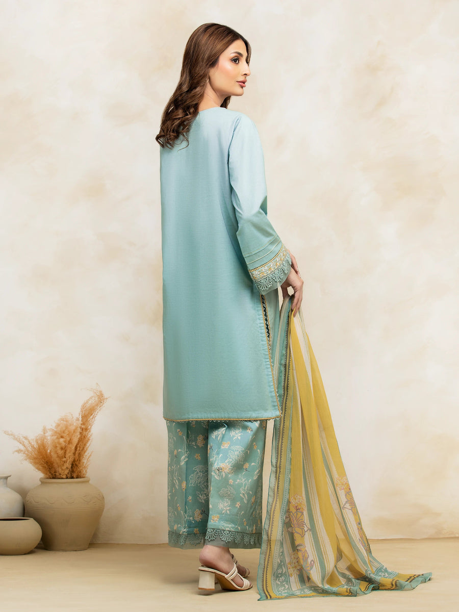edenrobe Premium Festive Unstitched Cambric 3Pc Suit EWU5V2-31034