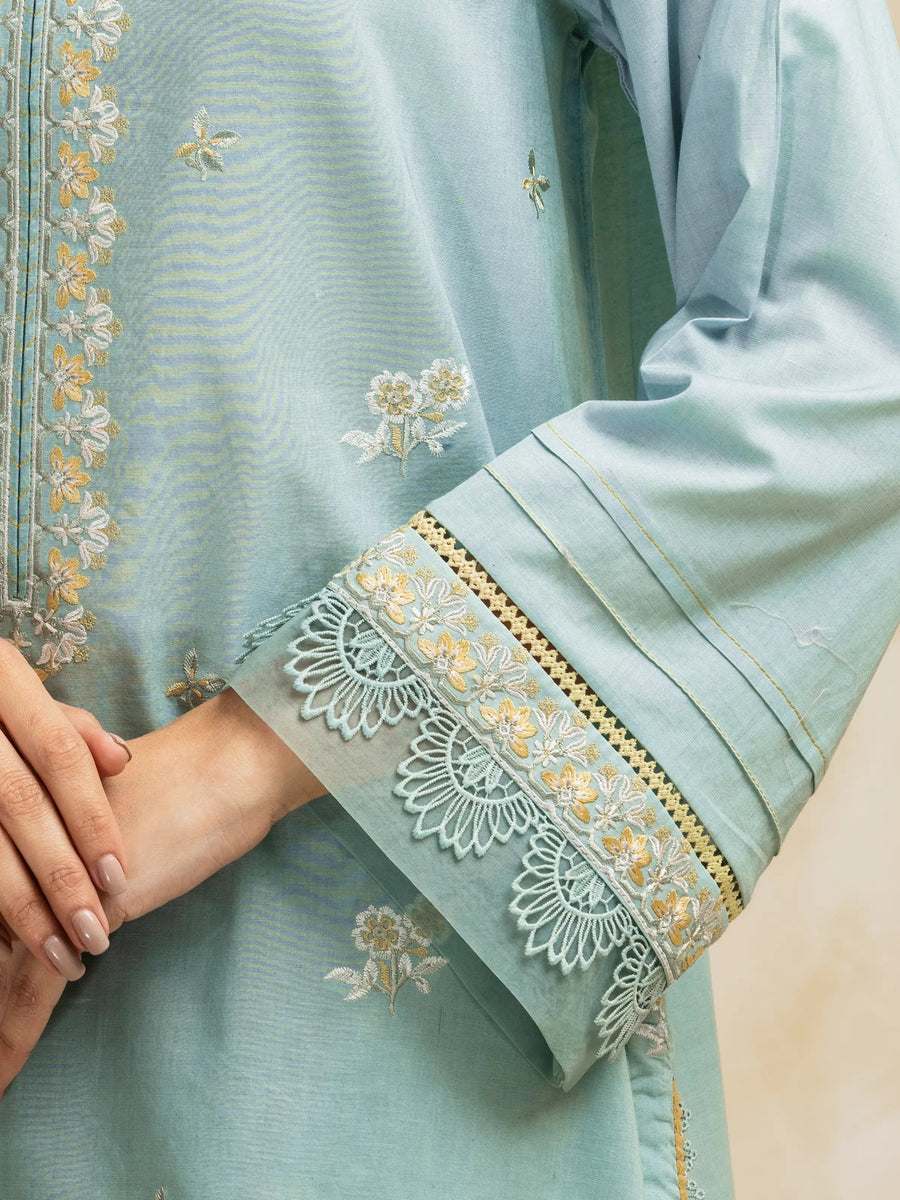 edenrobe Premium Festive Unstitched Cambric 3Pc Suit EWU5V2-31034