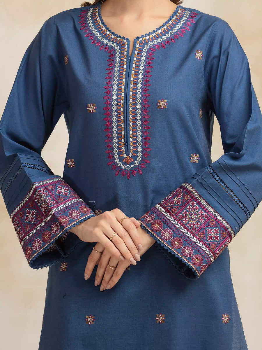 edenrobe Premium Festive Unstitched Cambric 3Pc Suit EWU5V2-31036