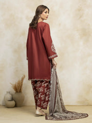 edenrobe Premium Festive Unstitched Cambric 3Pc Suit EWU5V2-31037