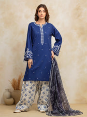 edenrobe Premium Festive Unstitched Cambric 3Pc Suit EWU5V2-31038