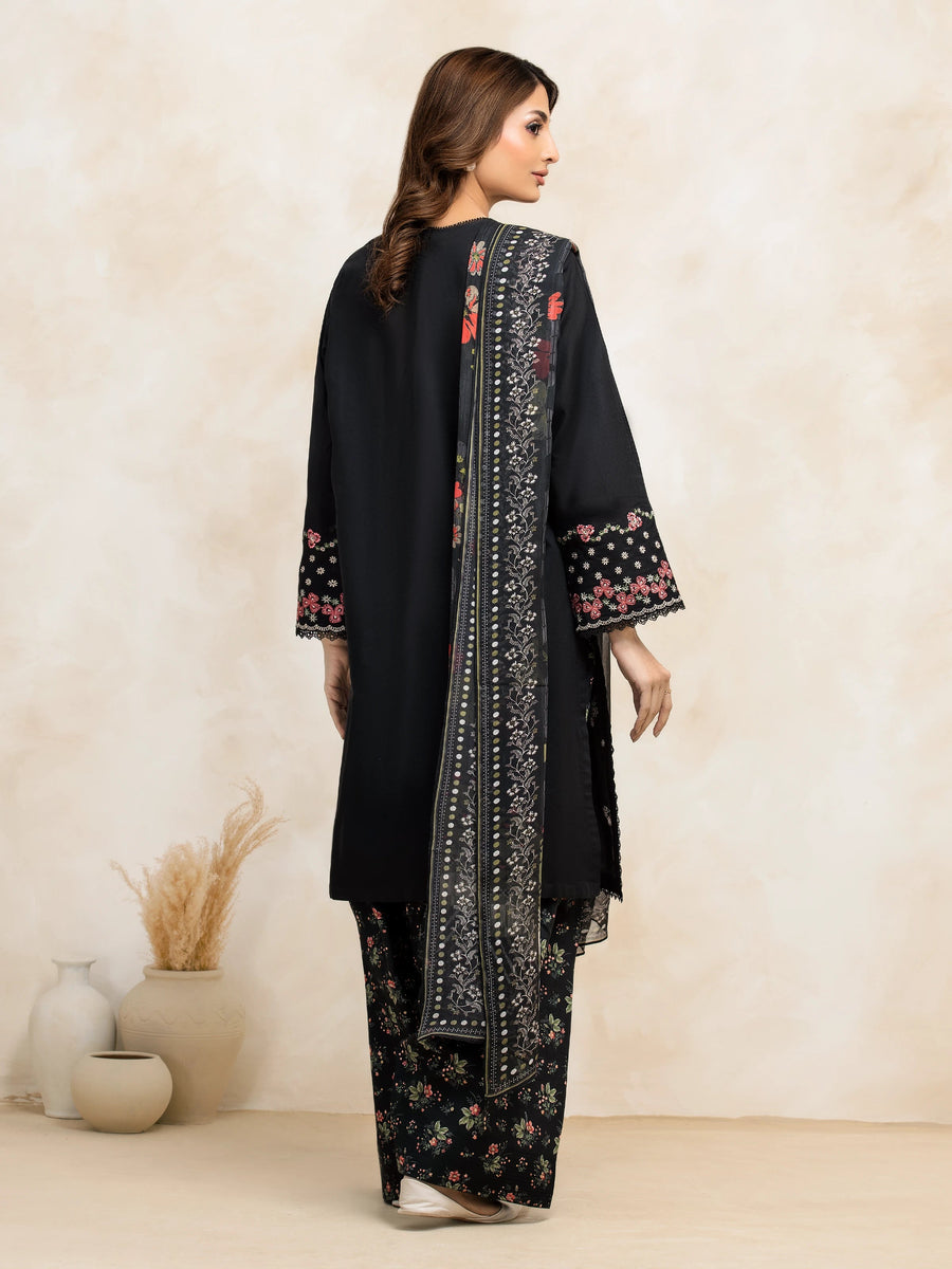 edenrobe Premium Festive Unstitched Cambric 3Pc Suit EWU5V2-31039