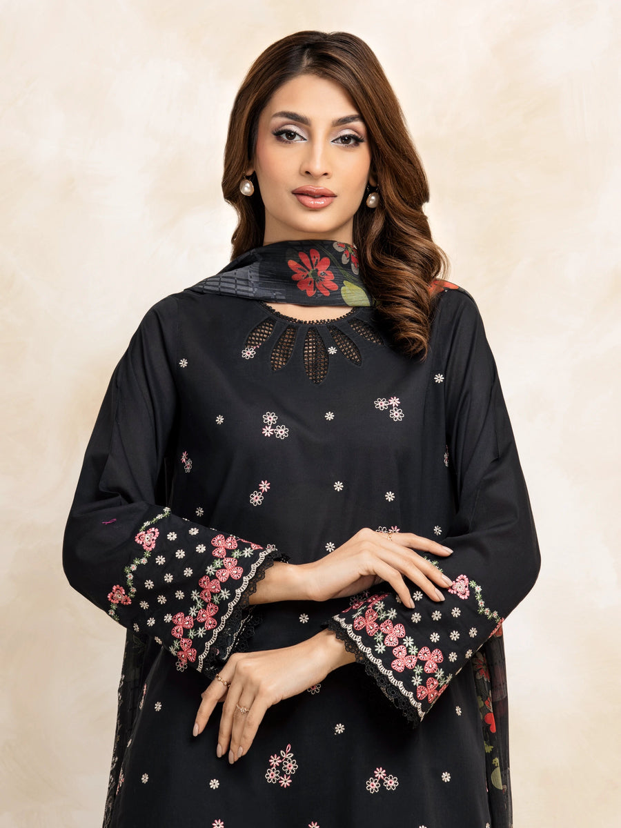 edenrobe Premium Festive Unstitched Cambric 3Pc Suit EWU5V2-31039