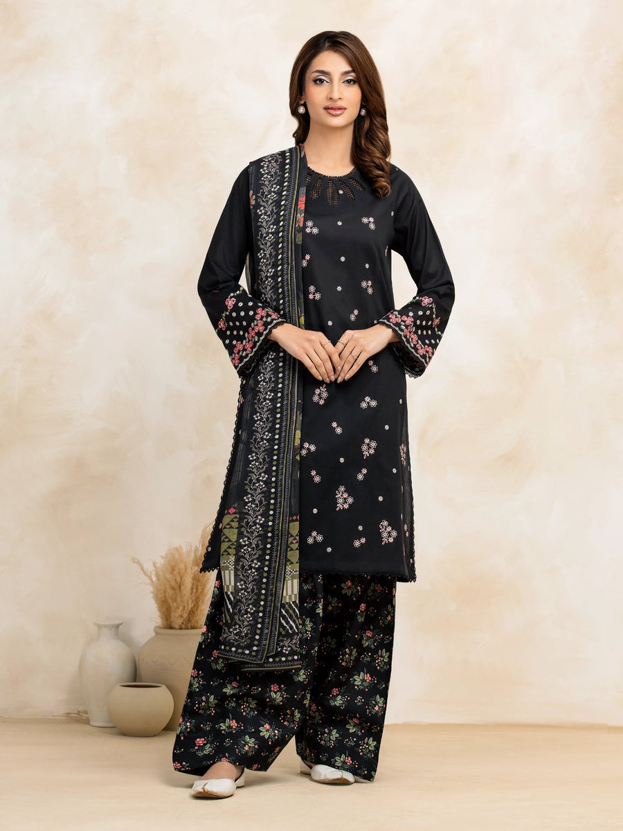 edenrobe Premium Festive Unstitched Cambric 3Pc Suit EWU5V2-31039