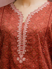 edenrobe Premium Festive Unstitched Cambric 3Pc Suit EWU5V2-31046