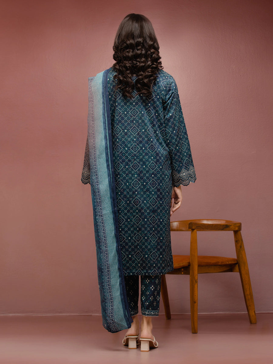 edenrobe Premium Festive Unstitched Cambric 3Pc Suit EWU5V2-31047
