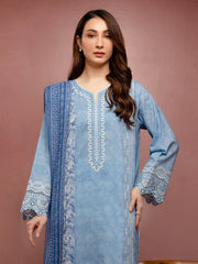 edenrobe Premium Festive Unstitched Cambric 3Pc Suit EWU5V2-31049