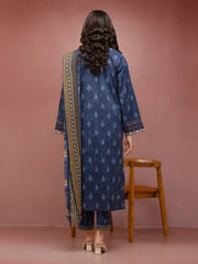 edenrobe Premium Festive Unstitched Cambric 3Pc Suit EWU5V2-31057