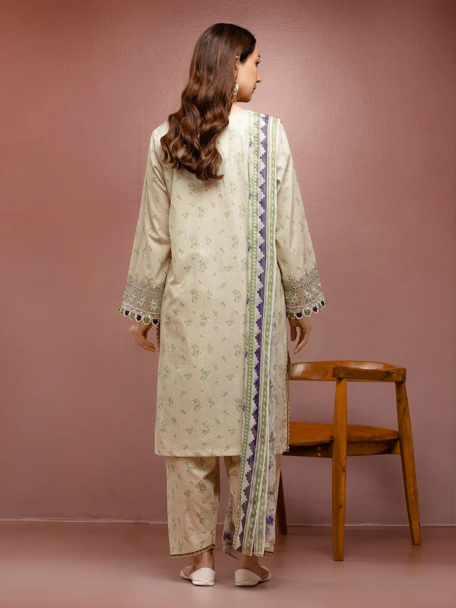 edenrobe Premium Festive Unstitched Cambric 3Pc Suit EWU5V2-31058