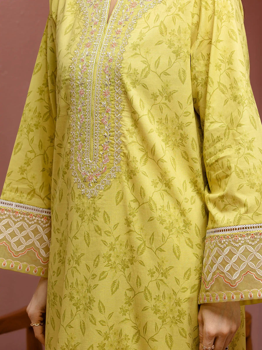 edenrobe Premium Festive Unstitched Cambric 3Pc Suit EWU5V2-31070