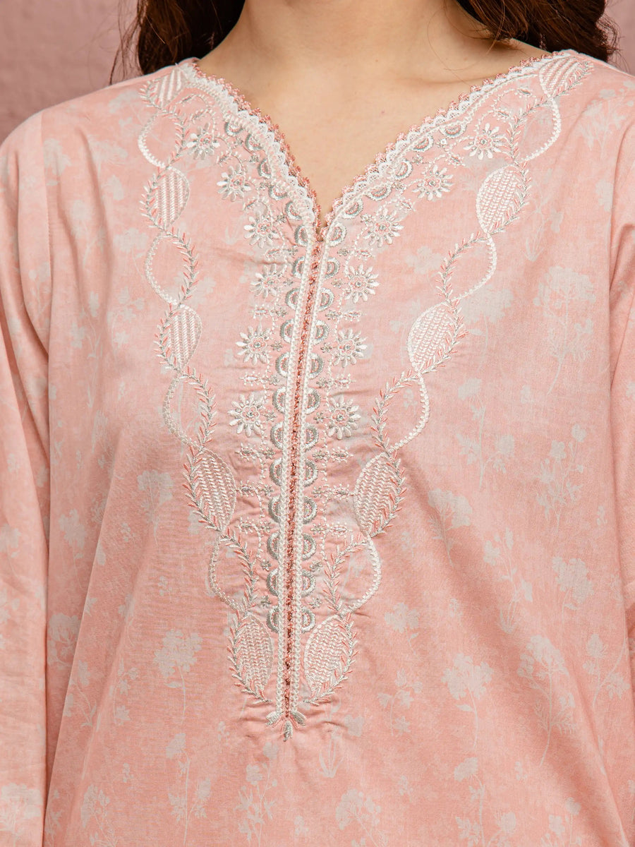 edenrobe Premium Festive Unstitched Cambric 3Pc Suit EWU5V2-31073
