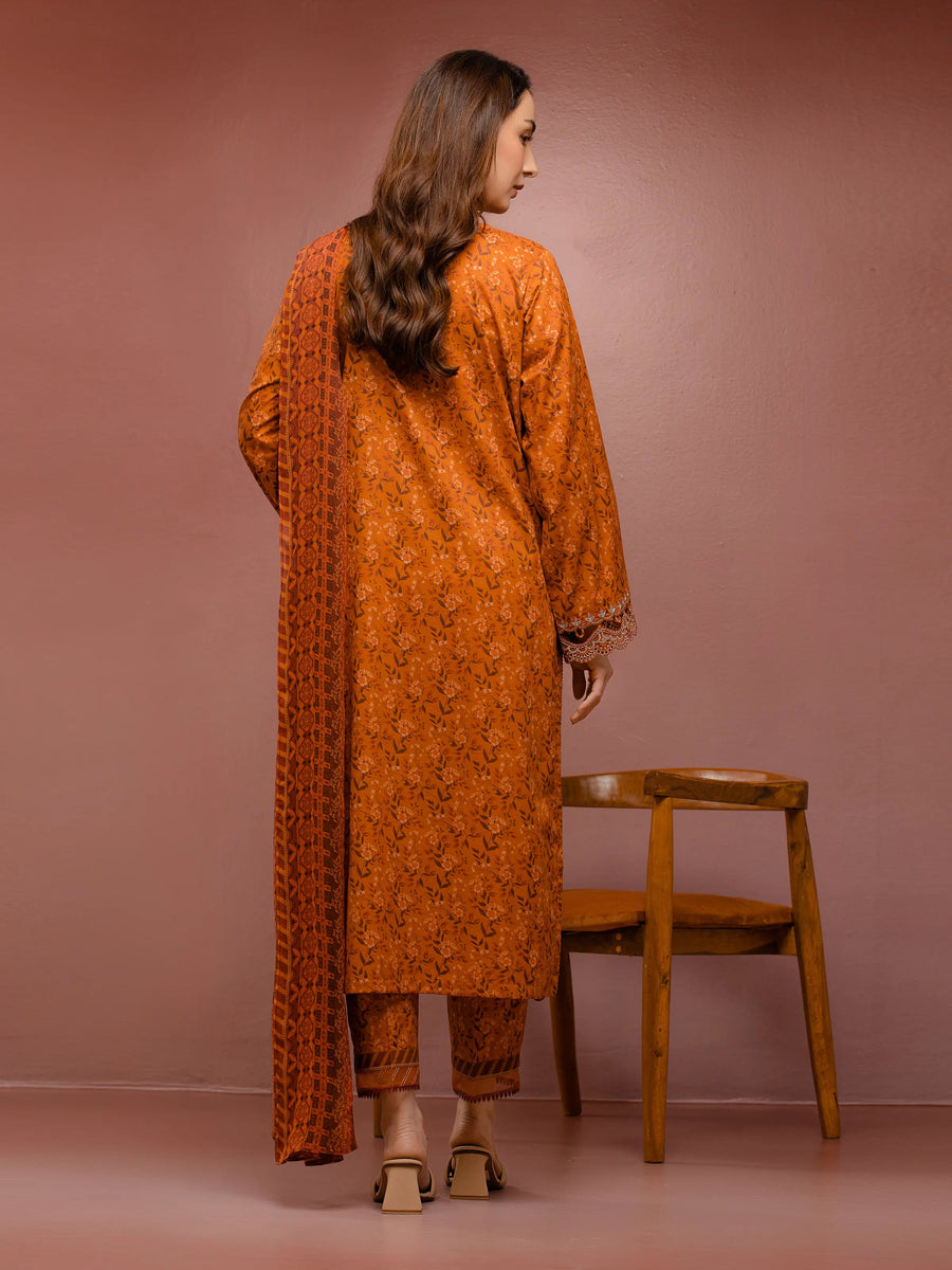 edenrobe Premium Festive Unstitched Cambric 3Pc Suit EWU5V2-31074