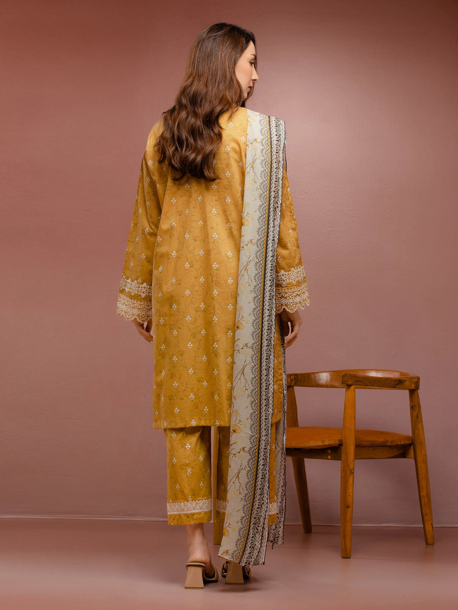 edenrobe Premium Festive Unstitched Cambric 3Pc Suit EWU5V2-31077