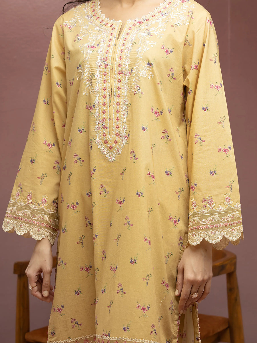 edenrobe Premium Festive Unstitched Cambric 3Pc Suit EWU5V2-31078