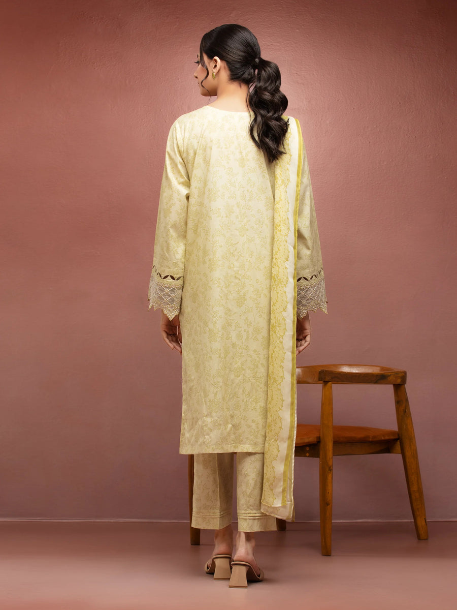 edenrobe Premium Festive Unstitched Cambric 3Pc Suit EWU5V2-31079