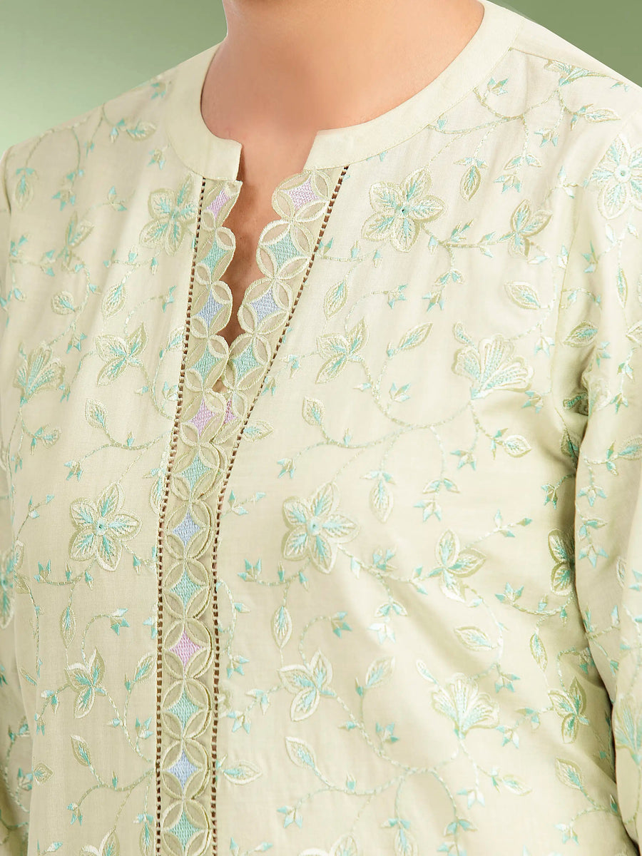 edenrobe Premium Festive Unstitched Cambric 3Pc Suit EWU5V2-31800