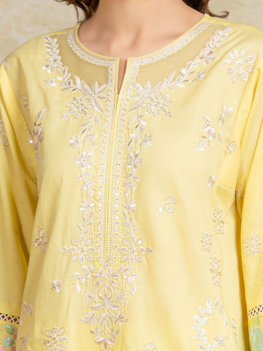 edenrobe Premium Festive Unstitched Cambric 3Pc Suit EWU5V2-31802