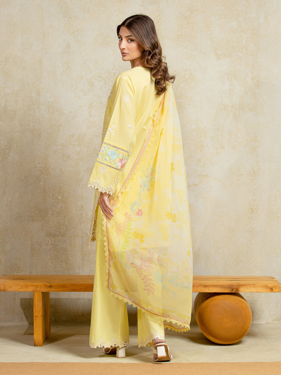 edenrobe Premium Festive Unstitched Cambric 3Pc Suit EWU5V2-31802