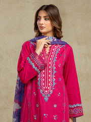 edenrobe Premium Festive Unstitched Cambric 3Pc Suit EWU5V2-31804
