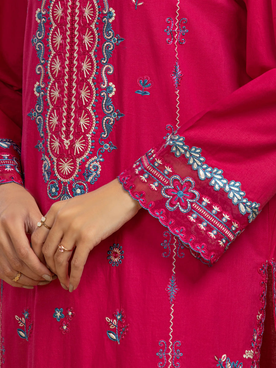 edenrobe Premium Festive Unstitched Cambric 3Pc Suit EWU5V2-31804