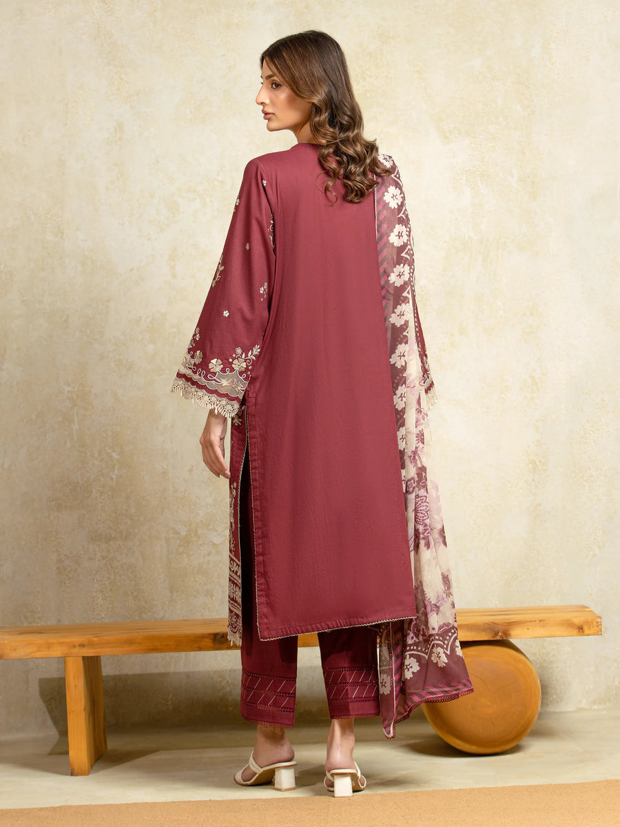 edenrobe Premium Festive Unstitched Cambric 3Pc Suit EWU5V2-31807