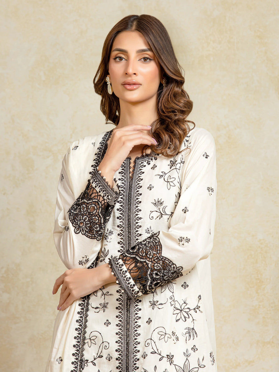 edenrobe Premium Festive Unstitched Cambric 3Pc Suit EWU5V2-31815
