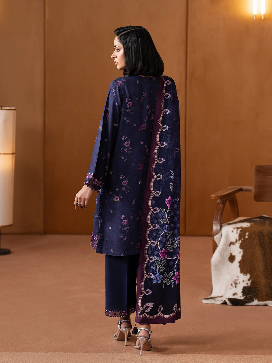 edenrobe Premium Embroidered Viscose Unstitched 3Pc Suit EWU5V20-32081