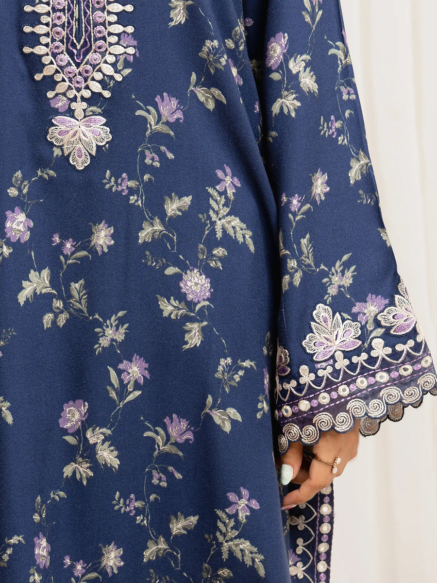 edenrobe Premium Embroidered Viscose Unstitched 3Pc Suit EWU5V20-32083