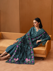 edenrobe Premium Embroidered Viscose Unstitched 3Pc Suit EWU5V20-32084