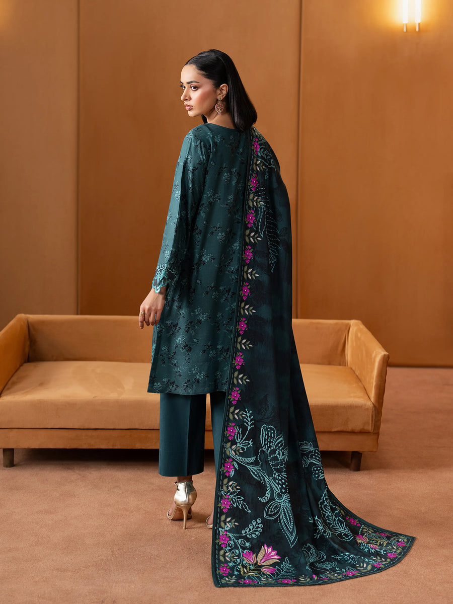 edenrobe Premium Embroidered Viscose Unstitched 3Pc Suit EWU5V20-32084