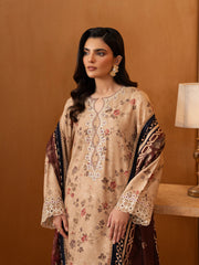 edenrobe Premium Embroidered Viscose Unstitched 3Pc Suit EWU5V20-32087