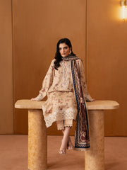 edenrobe Premium Embroidered Viscose Unstitched 3Pc Suit EWU5V20-32087