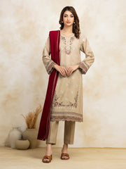 edenrobe Premium Festive Unstitched Jacquard 3Pc Suit EWU5V3-31153