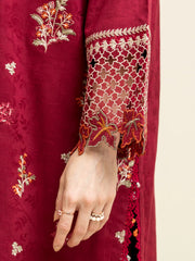 edenrobe Premium Festive Unstitched Jacquard 3Pc Suit EWU5V3-31154