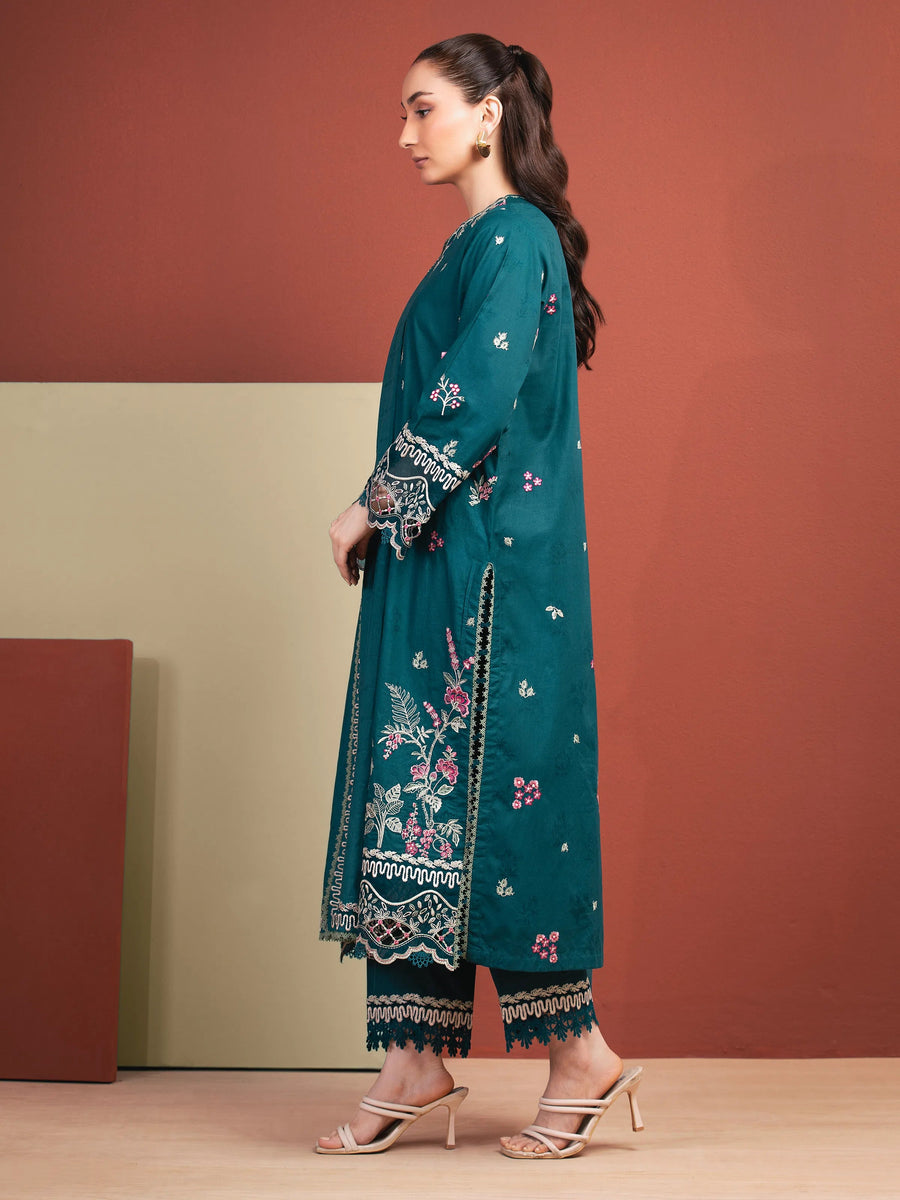 edenrobe Premium Festive Unstitched Jacquard 3Pc Suit EWU5V3-31155
