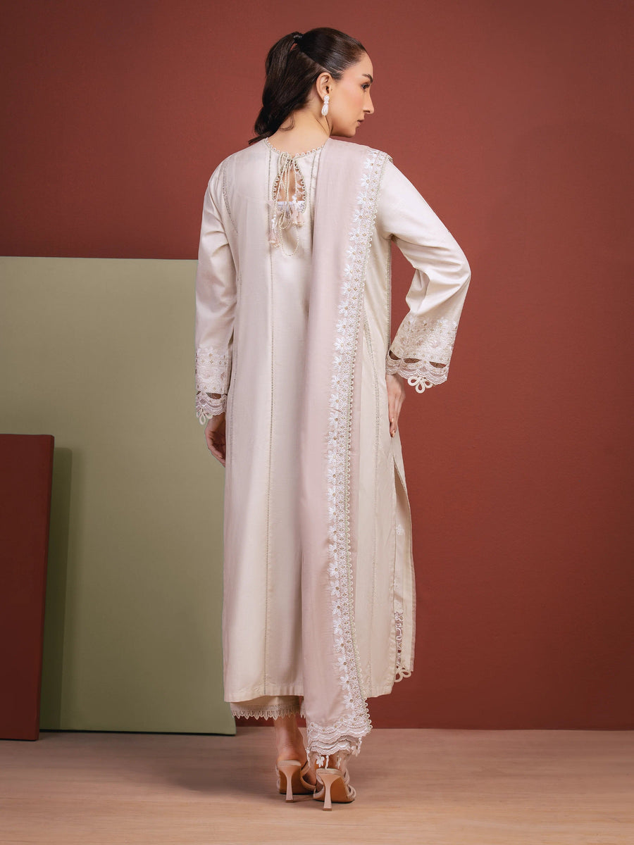 edenrobe Premium Festive Unstitched Jacquard 3Pc Suit EWU5V3-31156