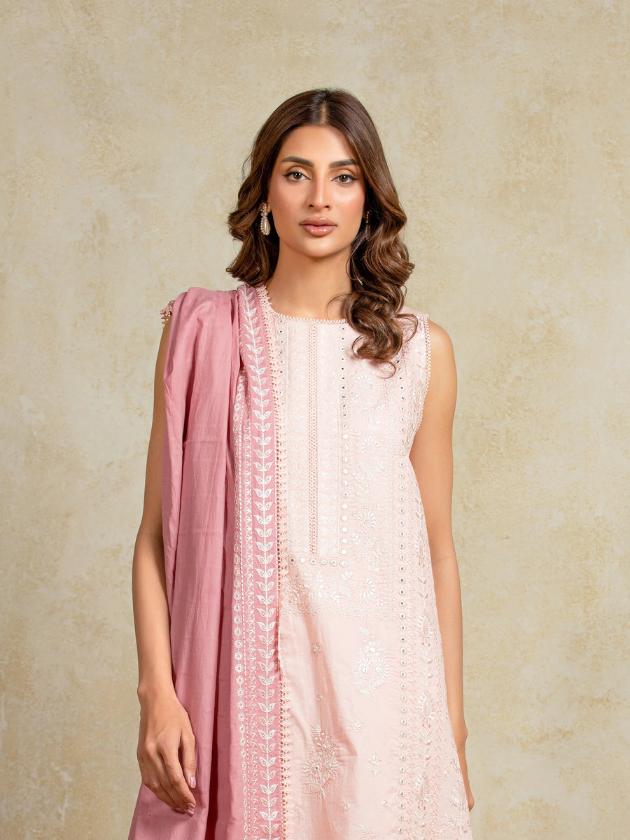 edenrobe Premium Festive Unstitched Jacquard 3Pc Suit EWU5V3-31157