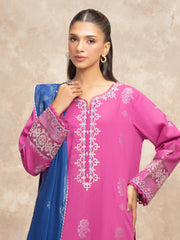 edenrobe Premium Festive Unstitched Jacquard 3Pc Suit EWU5V3-31850