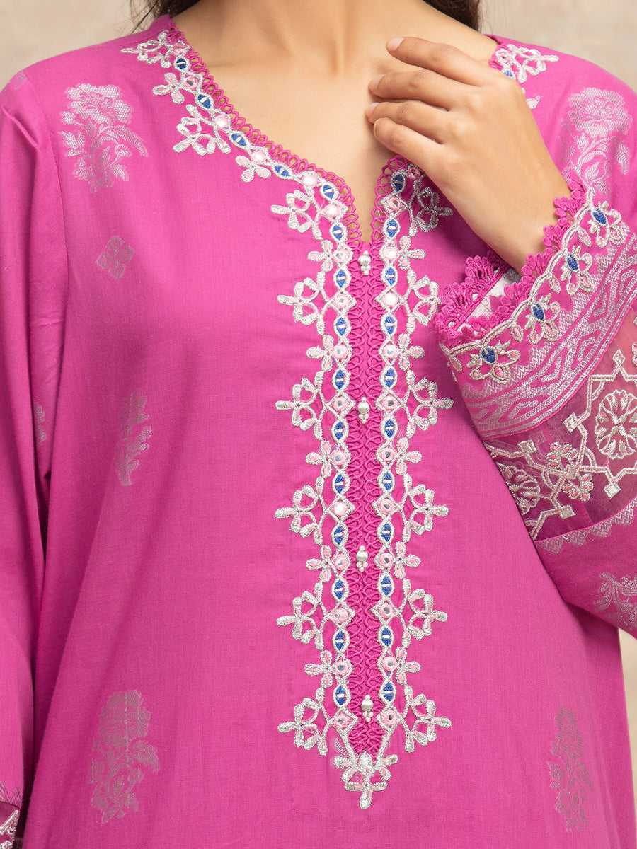 edenrobe Premium Festive Unstitched Jacquard 3Pc Suit EWU5V3-31850