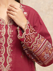 edenrobe Premium Festive Unstitched Jacquard 3Pc Suit EWU5V3-31851