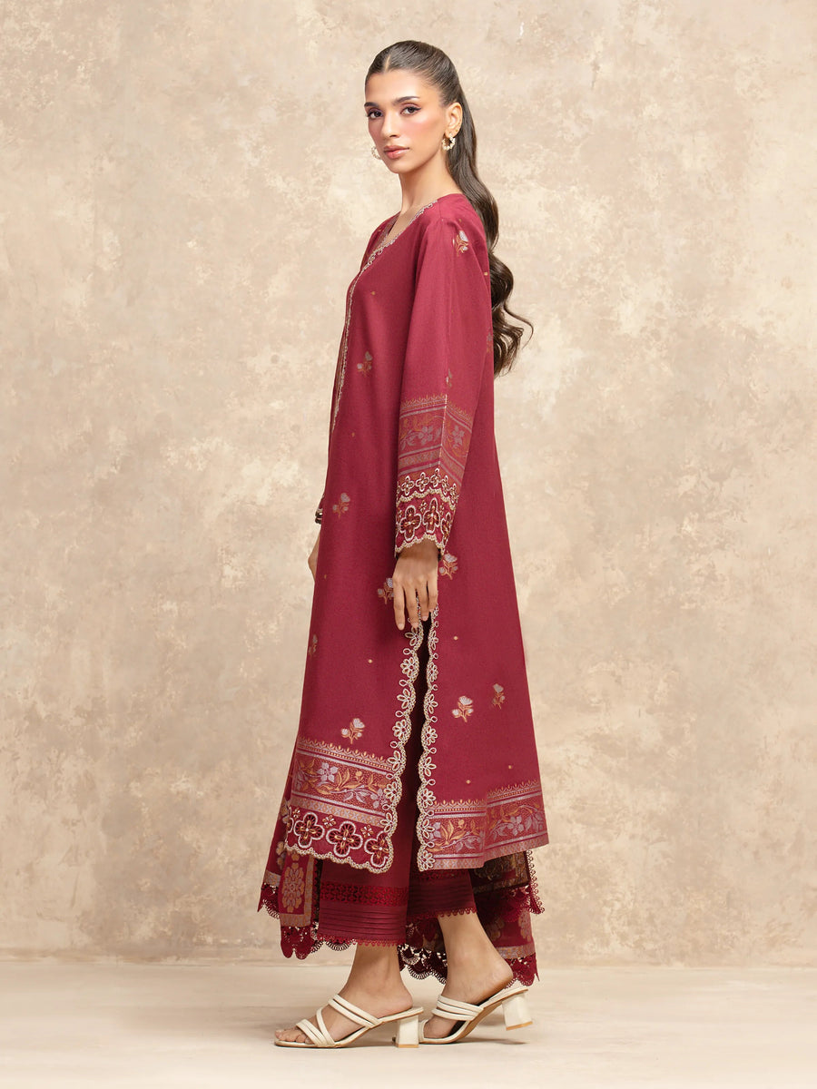 edenrobe Premium Festive Unstitched Jacquard 3Pc Suit EWU5V3-31851
