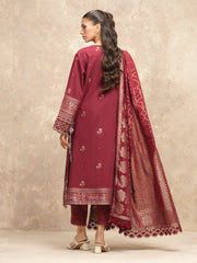edenrobe Premium Festive Unstitched Jacquard 3Pc Suit EWU5V3-31851
