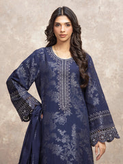 edenrobe Premium Festive Unstitched Jacquard 3Pc Suit EWU5V3-31852