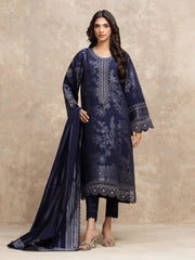 edenrobe Premium Festive Unstitched Jacquard 3Pc Suit EWU5V3-31852