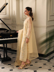 edenrobe Premium Festive Unstitched Organza 3Pc Suit EWU5V4-31261