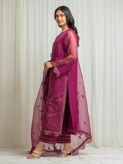 edenrobe Premium Festive Unstitched Organza 3Pc Suit EWU5V4-31262